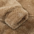 thumbnail image 6 of Mens Fuzzy Sherpa Pullover Hoodie Sweatshirts Long Sleeve Sport Front Pocket Military Fall Outwear Winter Hooded, 6 of 8