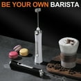 thumbnail image 6 of Hwawhin Rechargeable Milk Frother, Coffee Frother Mixer, 3-Speed Electric Handheld Milk Frother, Drink Mixer with Stainless 3 Whisks, Foam Maker for Coffee, Cream, Hot Chocolate,Latte, Matcha,(Black), 6 of 9