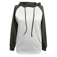 thumbnail image 4 of Fesfesfes Women Hooded Casual Long Sleeve Hoodie Patchwork Ladies Tops Sweatshirts or, 4 of 6