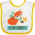 thumbnail image 3 of Inktastic 1st Birthday Woodland Fox 1 Year Old Boys or Girls Baby Bib, 3 of 4