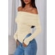 thumbnail image 3 of Remera PRETTYGARDEN Mujer Manga Larga Ajustada XL con Hombros Descubiertos, 3 of 8