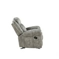 thumbnail image 4 of BOWERY HILL 3-Seat Reclining Sofa with USB Dock in Gray Velvet, Pull Tab Couch with Back and Seat Cushion for Living Room, 39"D x 87"W x 41"H, 4 of 5