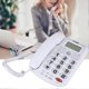 thumbnail image 2 of Dual port Corded Telephone With Caller ID Display With Speakerphone for Home Office(White), 2 of 4