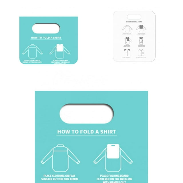 Shirt Folding Board Reusable Hanging Hole Design Space-saving Stackable Closet Organizer PP Child/Adult Clothing Folders Board Organizer Laundry Storage