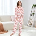 thumbnail image 6 of joogoo Pajamas Set for Women Cherry Flower-a1 Long Sleeve Pjs Loungewear S, 6 of 7