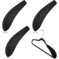 thumbnail image 1 of Qunclay Velvet Hangers Shoulder Form Shaper Black Pads Flocking and Plastic Shoulder Protectors for Velvet Flocking Hangers Measuring 0.2 Inch in Thickness(16 Pcs), 1 of 7