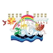 Judaica Kingdom AVJ-MEN-74000S Noahs Ark Menorah With Star