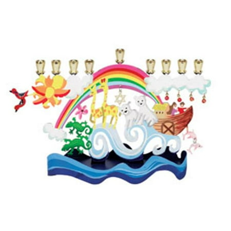 Judaica Kingdom AVJ-MEN-74000S Noahs Ark Menorah With Star