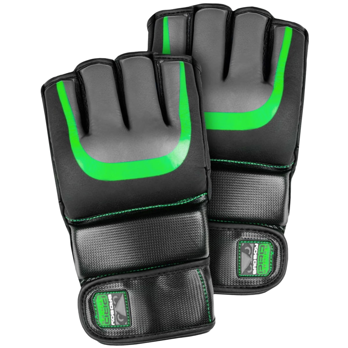 Bad Boy Pro Series 3.0 Gel Padded MMA Training Gloves S/M Green