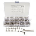 thumbnail image 1 of pitrice 350 Pcs/Ensemble M4 M5 Écrou de Vis Hexagonale Acier Inoxydable Tête Plate Kit d'Assortiment de Clés à Molette, 1 of 7