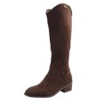 thumbnail image 6 of Dakaela Western Cowboy Boots for Women Knee High Wide Calf Cowgirl Boots Suede Fold Over Pull on Fall Winter Tall Boot, 6 of 7