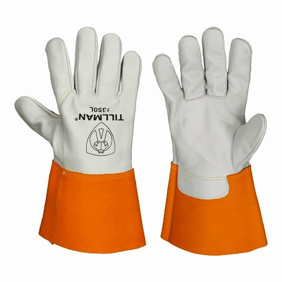 Tillman 1350 Unlined Top Grain Cowhide MIG Welding Gloves 4" Cuff, X-Large