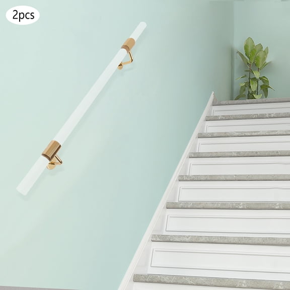 3.3ft Acrylic Handrail for Steps Stair Railing Hand Rail Kit Wall Mounted for Hotel, Lofts, Apartments
