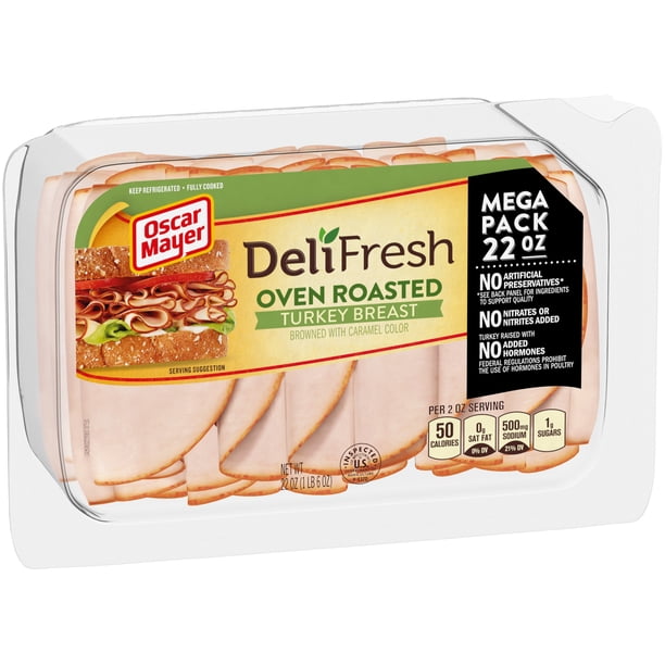 Oscar Mayer Deli Fresh Oven Roasted Turkey Breast Lunch Meat, 22 oz