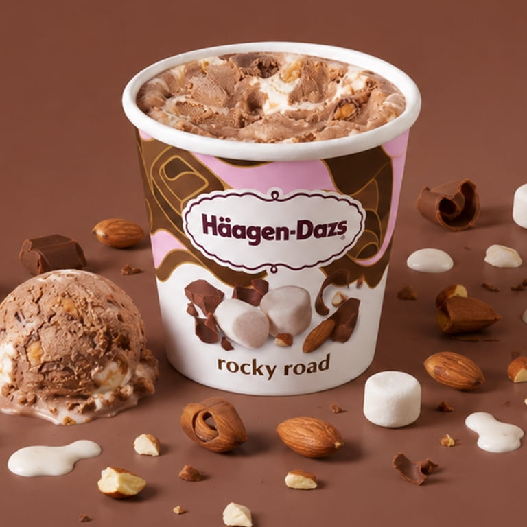 Häagen-Dazs, Ice Cream, Rocky Road 14 oz, Kosher, Gluten Free