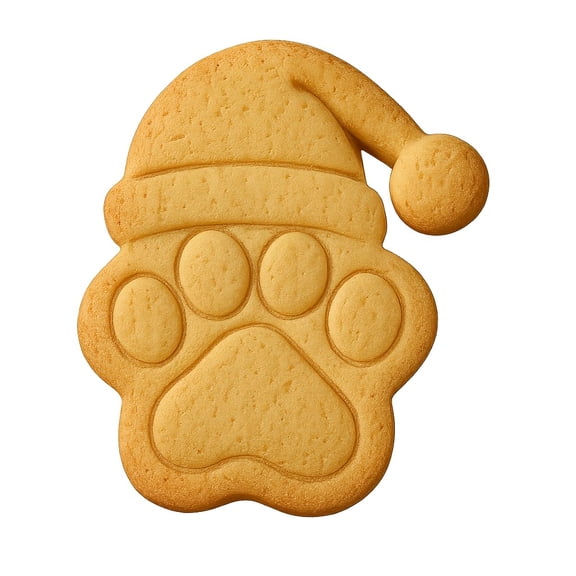 Mighty Gadget Paw with Santa Hat Cookie Cutter & Stamp - 4x3.2" Festive Fun for Holiday Baking (Random Color)