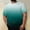 Cyan, variant on Men's Large Size Loose Casual Gradient Short Sleeve Round Neck T-Shirt Top Black 6X