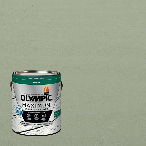 Olympic Maximum 1 GallonSC-1076 Silver Lining Solid Color Exterior Stain and Sealer in One