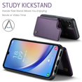 thumbnail image 3 of 1SaniMore for Samsung Galaxy A14 5G Wallet Case, RFID Blocking PU Leather Kickstand Credit Slots Flip Folio Protective Case, Double Magnetic Clasp Durable Shockproof Cover for Samsung A14 5G, Purple, 3 of 9