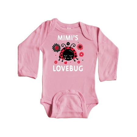 

Inktastic Valentine s Day Mimi s Lovebug Gift Baby Boy or Baby Girl Long Sleeve Bodysuit