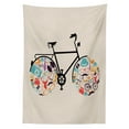 thumbnail image 3 of Ambesonne Hipster Tablecloth Rectangular Table Cover, Bike with Retro, 60"x84", Multicolor, 3 of 4