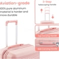 thumbnail image 5 of Pink 4-Piece Expandable Hard Shell Luggage Set with TSA Locks, Lightweight Spinner Wheel Suitcases for Men and Women, 5 of 10