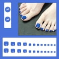 thumbnail image 2 of DHARMONAL Summer Cool Sense Of Sea Blue Nails Solid Color Nail Wind Wear Nail Foot Style Nails False Clear Acrylic Nails Full Cover Short Clear Nail Stamper Gel X Tips Short Nail Extension Forms Tips, 2 of 6