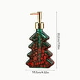 thumbnail image 3 of Christmas Tree Shaped Glass Soap Dispenser Green Holiday Theme Lotion Bottle for Bathroom Decor Shower Gel Container Shampoo Dispenser and Festive Home Accessories, 3 of 6