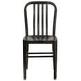 thumbnail image 4 of Bowery Hill Metal Slat Back Dining Side Chair in Black and Antique Gold, 4 of 4