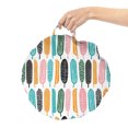 thumbnail image 2 of Leaves Round Floor Cushion with Handle, Abstract Minimal Ornamental Autumn Forest Leaf Designs in Pastel Tones Repetition, Pillow for Living Room & Dorms, 18" Round, Multicolor, by Ambesonne, 2 of 4