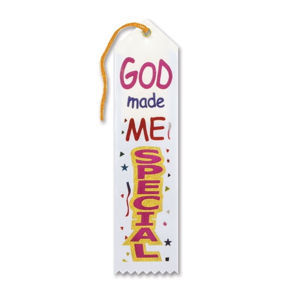 beistle god made me special ribbon