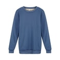 thumbnail image 1 of WEAIXIMIUNG Chandails en Molleton d'Automne pour Femmes Mode 2024 Chandails en Molleton Unis Automne et Hiver Chauds en Laine d'Agneau Col Rond Manches Longues, 1 of 8