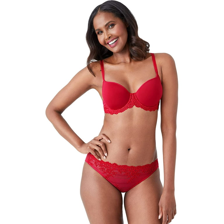 Wacoal Womens Embrace Lace Underwire Molded Cup Bra,Persian Red,38