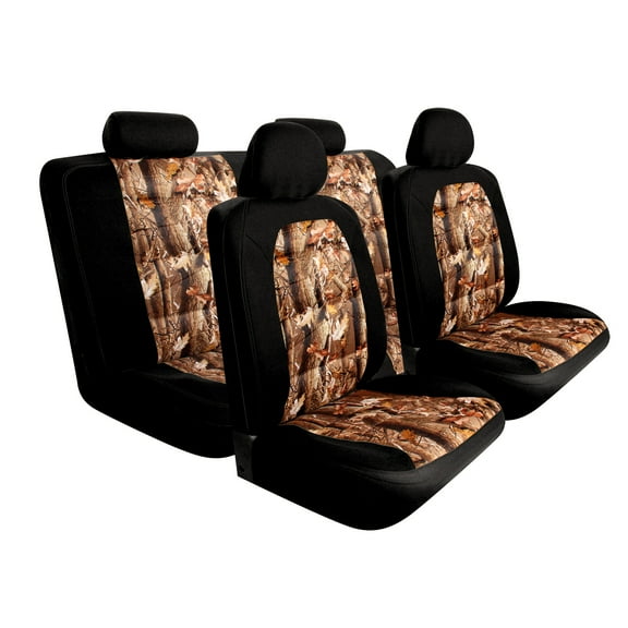 Pilot Automotive SC-5025E Polyurethane Black 10-Piece Camo Mesh Seat Cover, Universal Fit for Most Vehicles