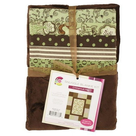 Creative Cuts Critters At Play Snuggle Blankie Kit, Brown