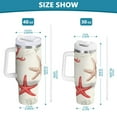 thumbnail image 6 of Yayeee 30oz Double-Wall Insulated Stainless Steel Tumbler with Handle Bottle, Brown Starfish, 6 of 8