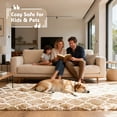 thumbnail image 6 of Pentantan Shag Area Rug, 8ft x 10ft Geometric Soft Fluffy Rugs for Living Room Bedroom Indoor Carpet, Camel & White, 6 of 7