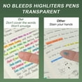 thumbnail image 3 of Yellow Highlighter, 6 Pack High Lighters No Bleeds Highliters Pens Neon Clear View Bright Quick Dry Pocket Marker Pen Sticks Chisel Tip Cute for Books Office Adults, Transparent, 3 of 6