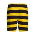thumbnail image 4 of Rocae Bee Stripe for Men's Soft Sleep Pajama Shorts, Waistband and Pockets, 4 of 9