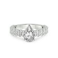thumbnail image 3 of 2 Carat IGI Certified Pear Shape Lab Grown Diamond Engagement Ring | 14K White Gold | Lillian Eternity Oval Shape Side Lab Diamond Ring | FG-VS1-VS2 Quality Friendly Diamonds, 3 of 5