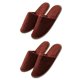 thumbnail image 3 of Household Guest Slippers Ergonomic Anti-slip Design For Home Use In Coffee Color Perfect For Families 2 Pairs, 3 of 3
