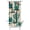 White-309, variant on Coastal Paradise Beachy Boho Shower Curtain, Waterproof Fabric with Tropical Sunset Palm Tree and Exotic Palm Tree Prints, Includes 6 Hooks, Ideal for Rental or Airbnb Bathrooms