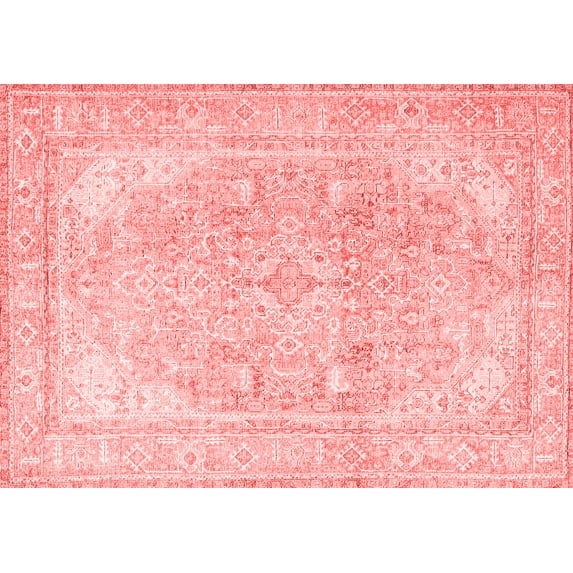 Ahgly Company Indoor Rectangle Persian Red Traditional Area Rugs, 7' x 10'