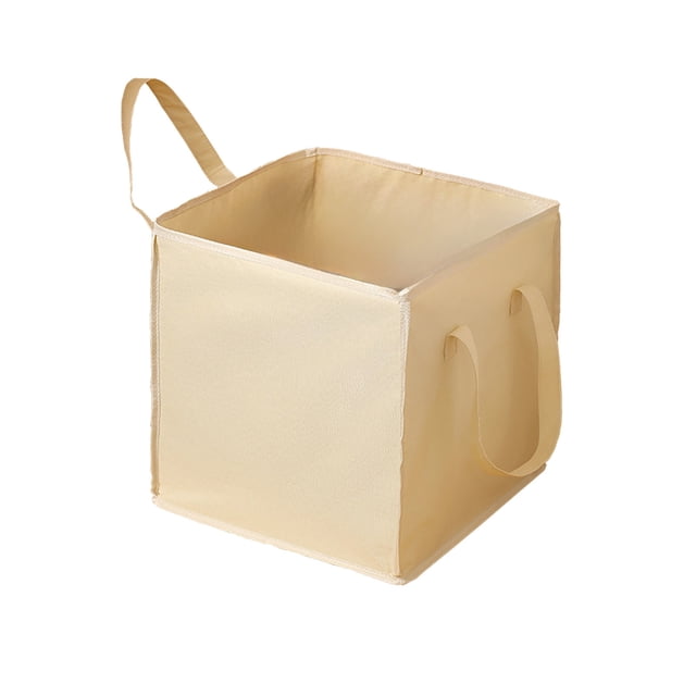 Eoozwa Rigid Hanger Organizer with Portable Handle, Foldable Fabric Storage Basket for Home Organization and Travel, Sturdy Structured Hanger Caddy with Built-in Support for Closet and Corner Storage
