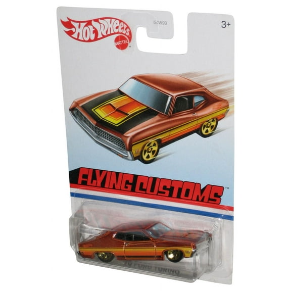 Hot Wheels Flying Customs (2019) Bronze '70 Ford Torino Toy Car
