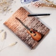 thumbnail image 4 of Spiral Notebook,College Ruled Journal,8.26" x 5.71" 50 Sheets/100 Pages,2 Pack - Guitar Leaning Against The Wall on Wooden Floor, 4 of 7