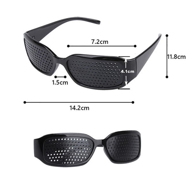 Gafas de corrección de ejercicio ocular antifatiga de plástico con agujeros pequeños para deportes
