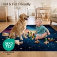 thumbnail image 4 of ODIKA 4'x6' Ultra-Soft Area Rug, Galaxy Starry Nebula Symmetrical Border Themed Theme Round None Washable, Bare feet friendly, Silk-Touch for Bedroom Home office, 4 of 7