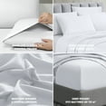 thumbnail image 3 of Swift Home 6-Piece Soft Lightweight White Microfiber Sheet Set with Extra Pillowcases, Queen, 3 of 5