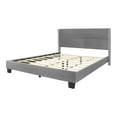 thumbnail image 5 of Better Home Products Giulia Full Gray Faux Leather Upholstered Platform Bed, 5 of 7